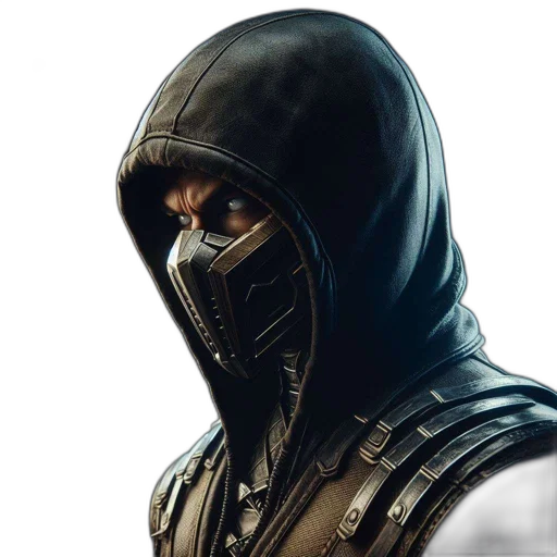 mask, face, jacket, concept art transparent PNG cut-out