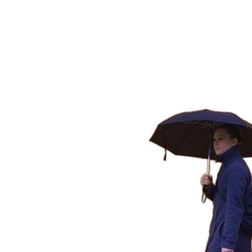 umbrella, hat, jacket, staff transparent PNG cut-out
