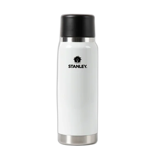 bottle, 3d render, white, stanley transparent PNG cut-out