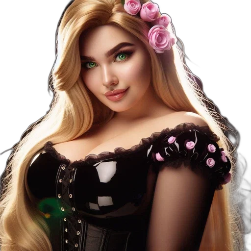 dress, crown, fantasy art, photorealistic transparent PNG cut-out
