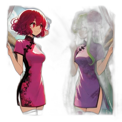 dress, concept art, anime, fantasy art transparent PNG cut-out