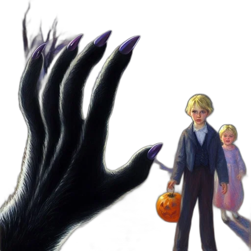 creature, hair, staff, concept art transparent PNG cut-out