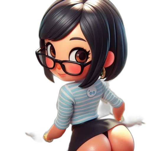 staff, cartoon, 3d render, anime transparent PNG cut-out