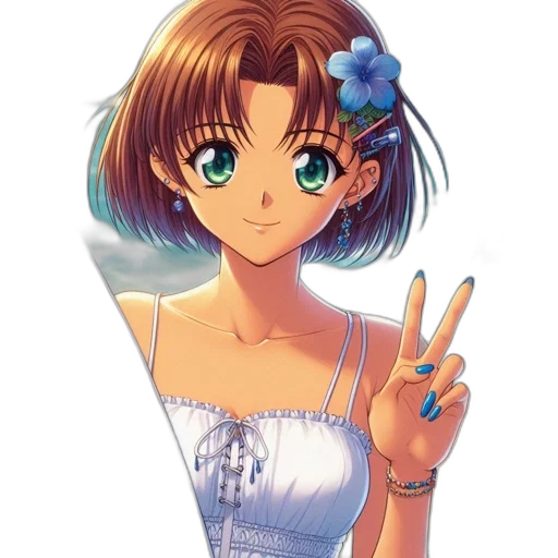 dress, jewelry, flower, staff transparent PNG cut-out