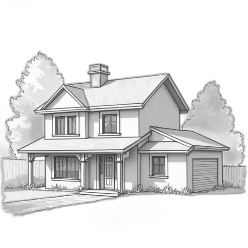 building, 3d render, concept art, photorealistic transparent PNG cut-out