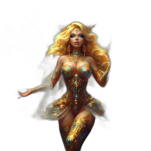 dress, fantasy art, concept art, comic book art transparent PNG cut-out