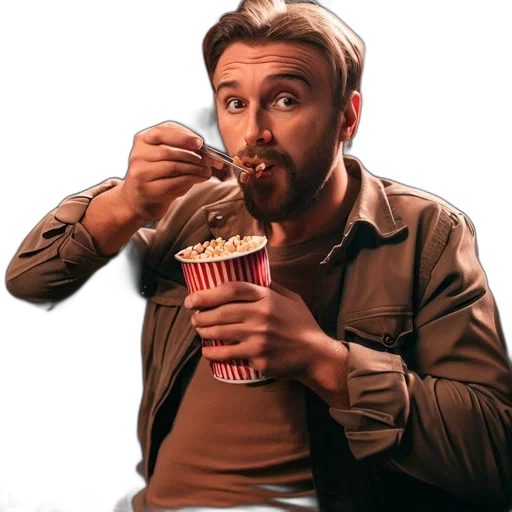 food, staff, face, jacket transparent PNG cut-out