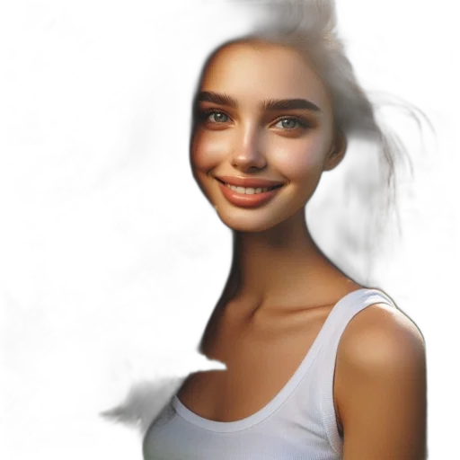 face, robot, hair, creature transparent PNG cut-out