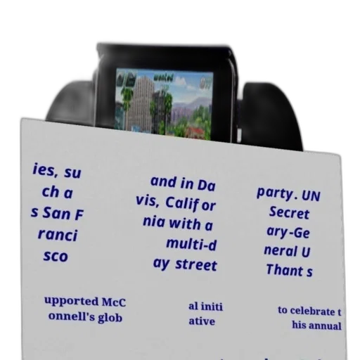 robot, vaporwave, concept art, city street transparent PNG cut-out
