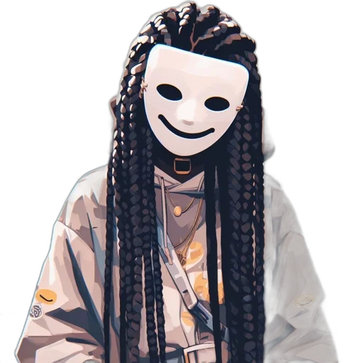 mask, face, robot, jacket transparent PNG cut-out