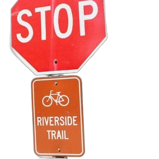 stop, sign, orange, below transparent PNG cut-out