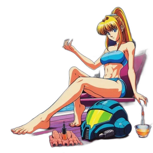 dress, robot, vaporwave, anime transparent PNG cut-out