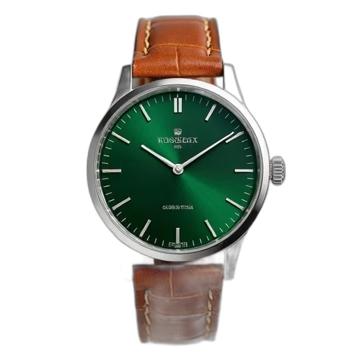 green, silver, wristwatch, dial transparent PNG cut-out