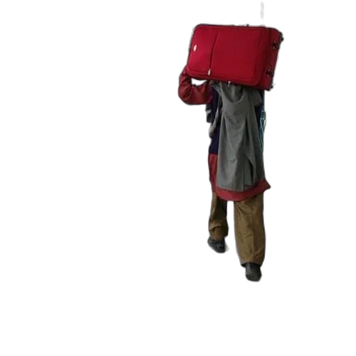 jacket, staff, umbrella, hat transparent PNG cut-out