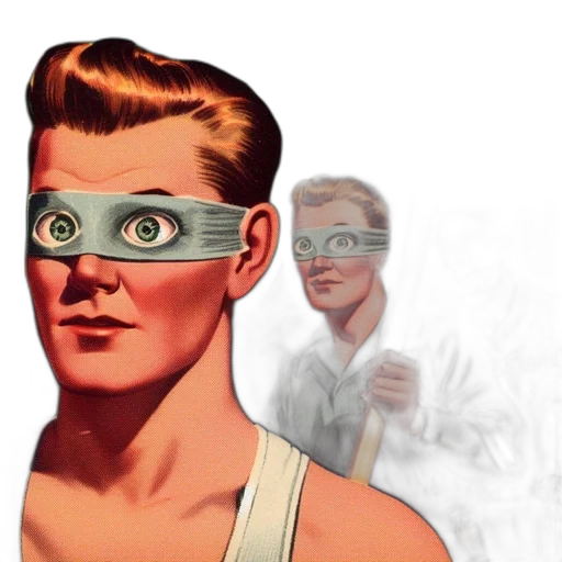 mask, face, robot, vaporwave transparent PNG cut-out