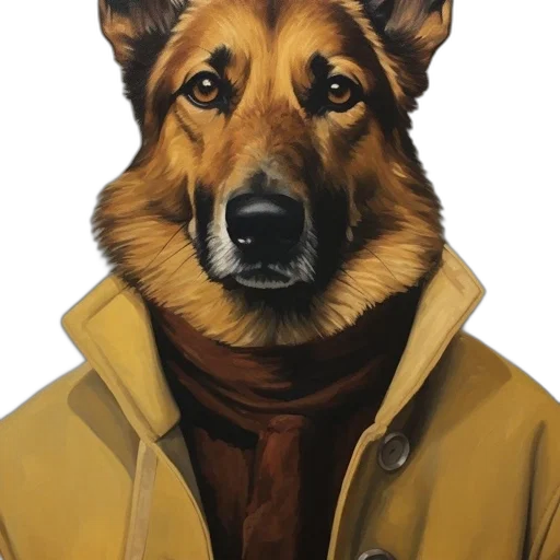 jacket, animal, staff, face transparent PNG cut-out