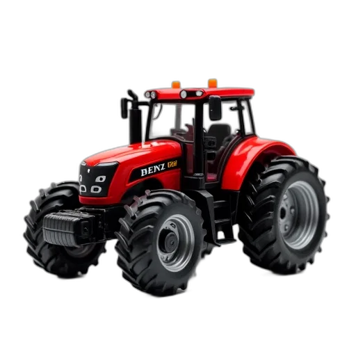 red, black, toy, tractor transparent PNG cut-out