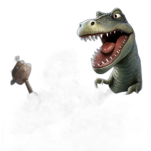 dragon, creature, animal, staff transparent PNG cut-out