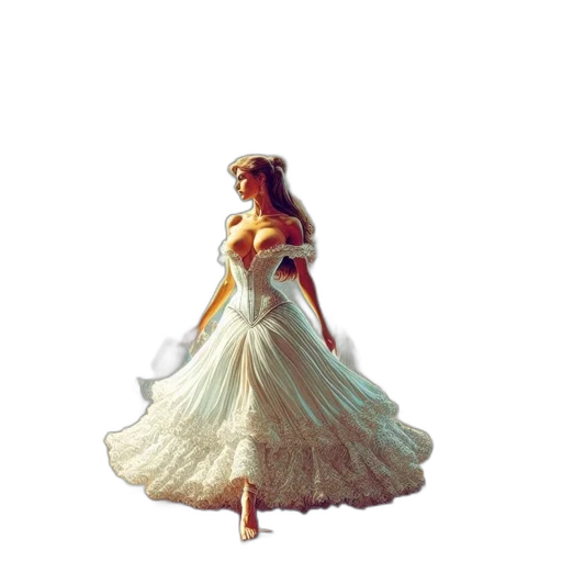 dress, crown, jewelry, shoes transparent PNG cut-out