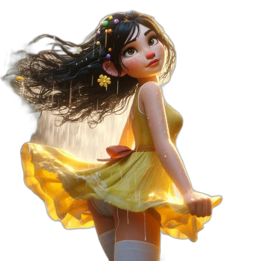 dress, fantasy art, concept art, 3d render transparent PNG cut-out