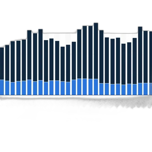 blue, bar, graph, showing transparent PNG cut-out