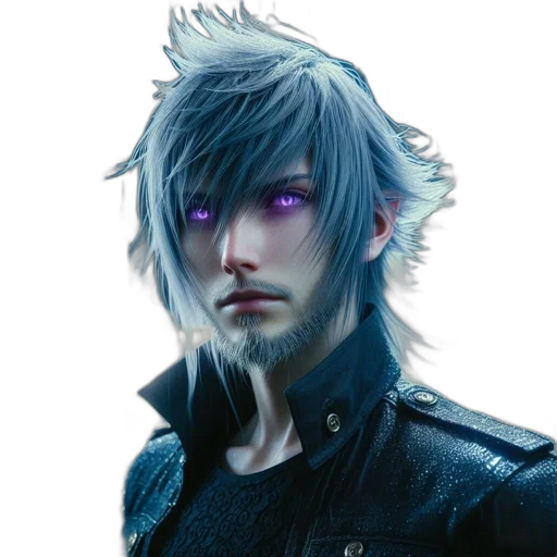 dragon, face, jacket, hair transparent PNG cut-out