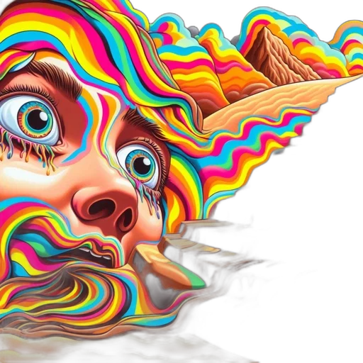 face, mask, hair, creature transparent PNG cut-out