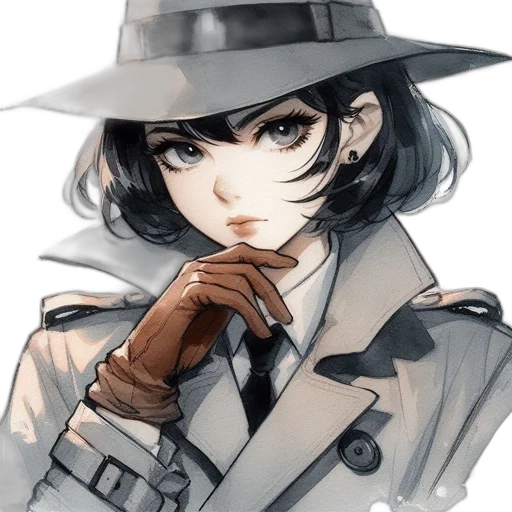 hat, staff, weapon, jacket transparent PNG cut-out