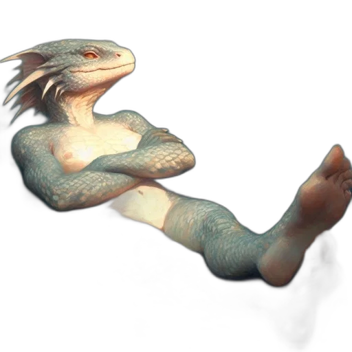 dragon, creature, animal, staff transparent PNG cut-out