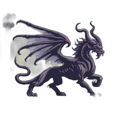 dragon, creature, staff, animal transparent PNG cut-out