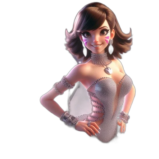 dress, jewelry, robot, staff transparent PNG cut-out