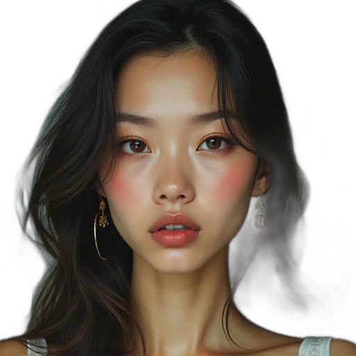 face, jewelry, hair, mask transparent PNG cut-out