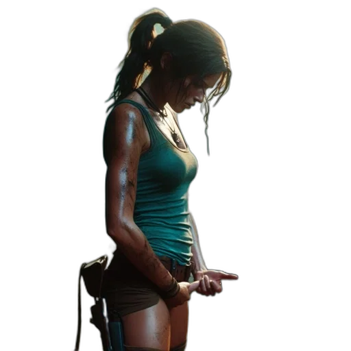 dress, staff, weapon, robot transparent PNG cut-out