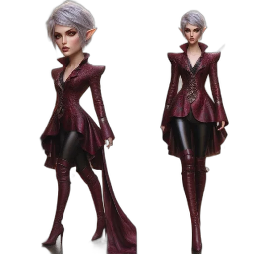 dress, concept art, 3d render, fantasy art transparent PNG cut-out