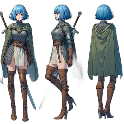 sword, concept art, fantasy art, 3d render transparent PNG cut-out