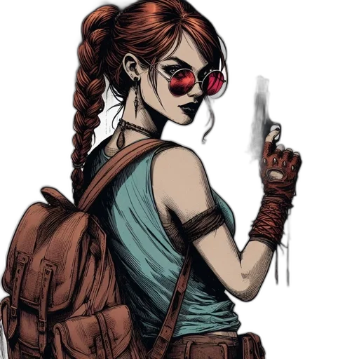 weapon, comic book art, concept art, cyberpunk transparent PNG cut-out