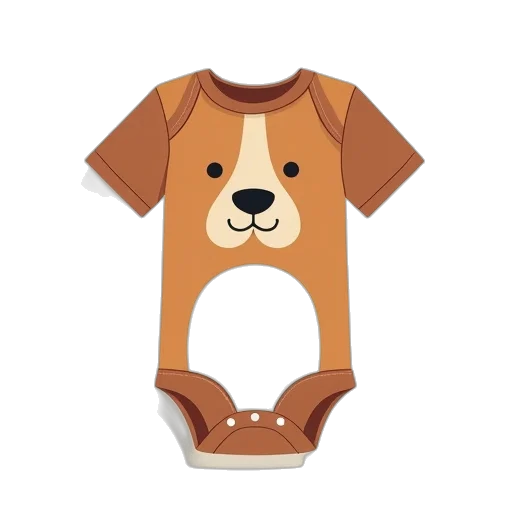 cartoon, style, baby, bodysuit transparent PNG cut-out