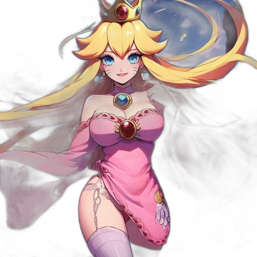 dress, crown, staff, weapon transparent PNG cut-out