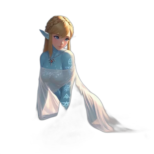 dress, dragon, creature, staff transparent PNG cut-out