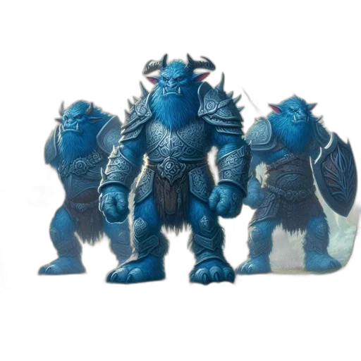 concept art, 3d render, fantasy art, blue transparent PNG cut-out