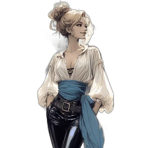 dress, staff, jacket, concept art transparent PNG cut-out
