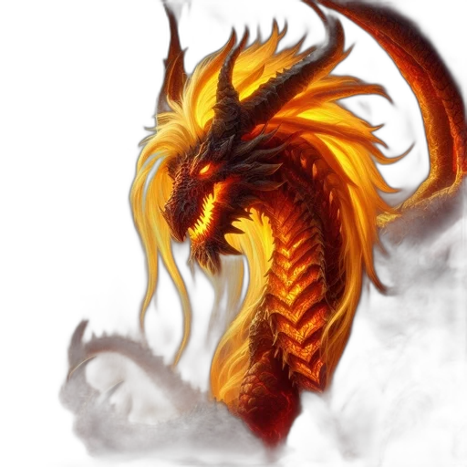 dragon, staff, creature, fantasy art transparent PNG cut-out