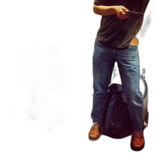 staff, shoes, jacket, robot transparent PNG cut-out