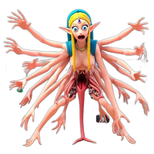 creature, animal, jewelry, 3d render transparent PNG cut-out