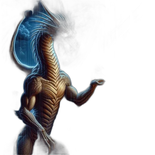 dragon, creature, robot, hair transparent PNG cut-out