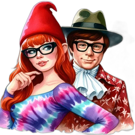 hat, dress, cartoon, fantasy art transparent PNG cut-out