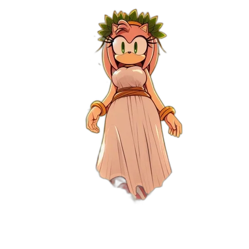 dress, crown, creature, flower transparent PNG cut-out