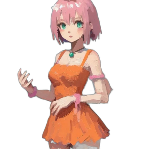 dress, staff, weapon, creature transparent PNG cut-out