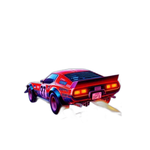 car, weapon, vaporwave, concept art transparent PNG cut-out