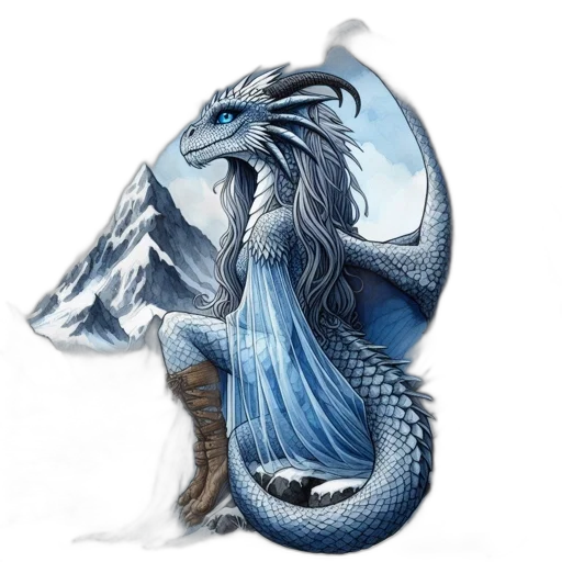 dragon, creature, staff, animal transparent PNG cut-out
